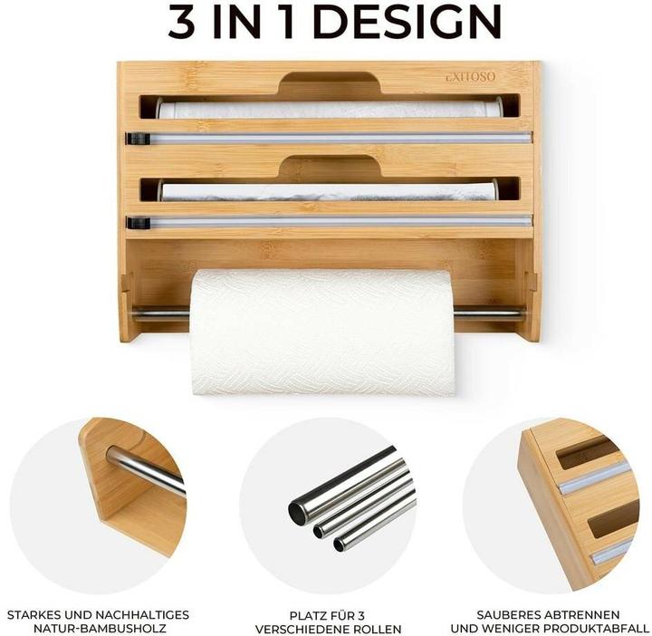 Produktbild Exitoso 3 in 1 Küchenrollenhalter