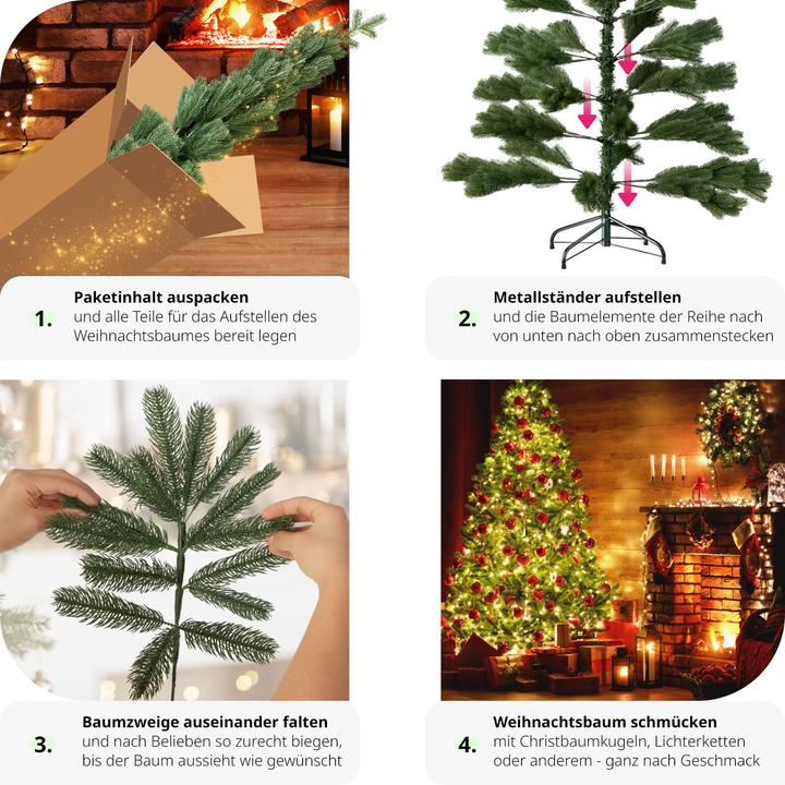 Produktbild tectake Künstlicher Weihnachtsbaum (180 cm)