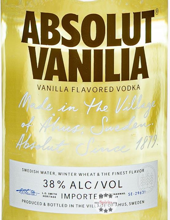 Actual product image Absolut Vodka Vanilla