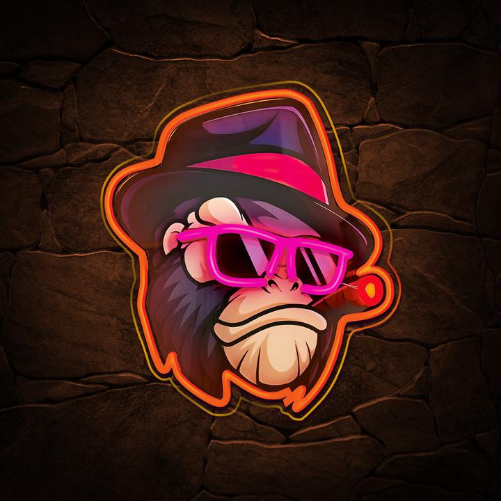 Image du produit Forever Light Néon ART LED GANGSTA MONKEY multicolore FLA03