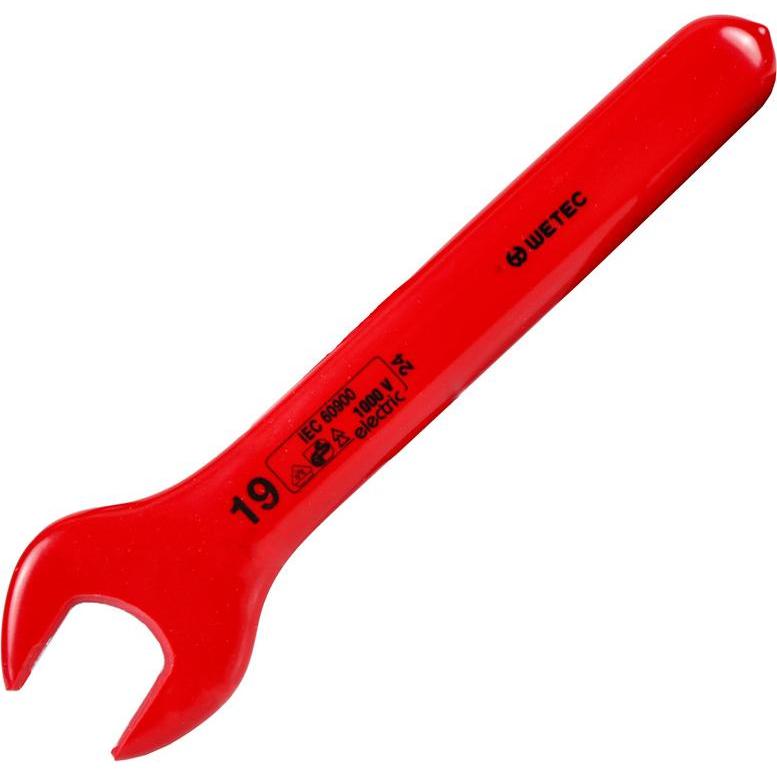 Wetec, Schraubenschlüssel, Einmaulschlüssel, DIN 7446, tauchisoliert, Schlüsselweite 19 mm, 1.000V/VDE/GS (19 mm)