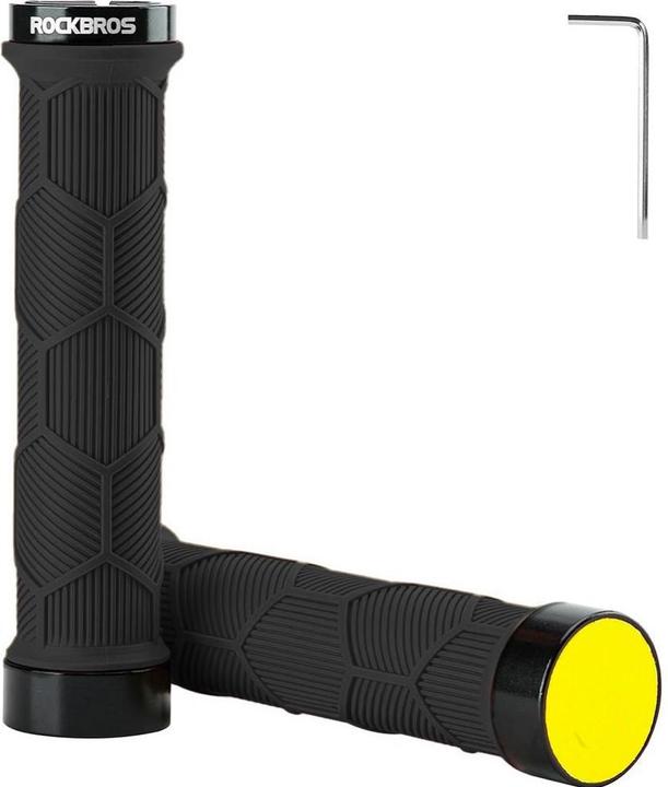 Rockbros 40720007001 bicycle grips with reflector - black