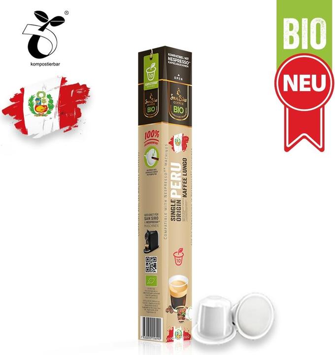 Actual product image SanSiro BIO Coffee Single Origin Peru Lungo
