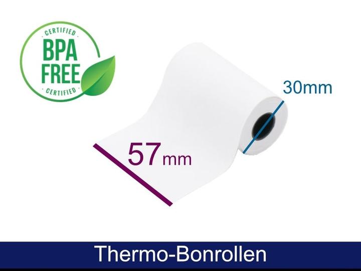 Produktbild ARTDEV Thermorolle - 57 30 12 (B/D(max.)/K) weiss, 8m