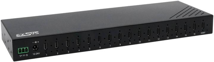 Produktbild Exsys Industrial USB 3.2 Gen 2x1 Hub 16-Port (USB-C, 16 Ports)