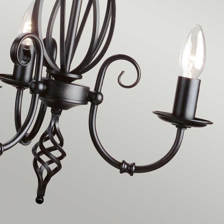 Image du produit Elstead Lighting Artisan Lustre E14 triple noir (36 cm)