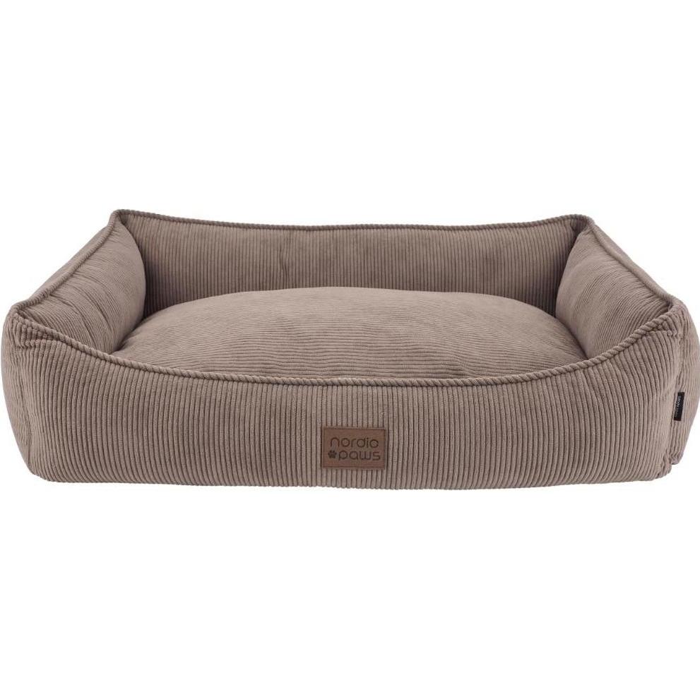Nordic Paws – Olav Dog Bed – Size L: 85 × 60 × 22 cm – Brown (Cane), Cuccia per cani + cuccia per gatti