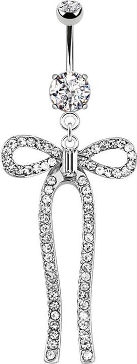 Immagine prodotto Star Piercing Banana in argento con pendente in cristallo (senza ottone, Acciaio chirurgico 316L)