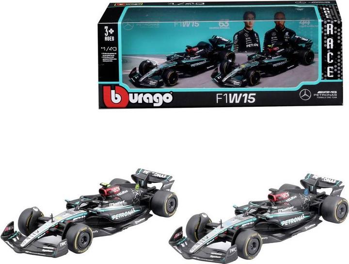 Actual product image Bburago F1 Mercedes AMG W15E '24 2er-Set 1:43 Modellauto