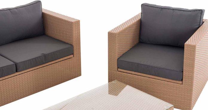 Image du produit Swisshandel24 Ensemble de jardin Tibera gris fer, sable