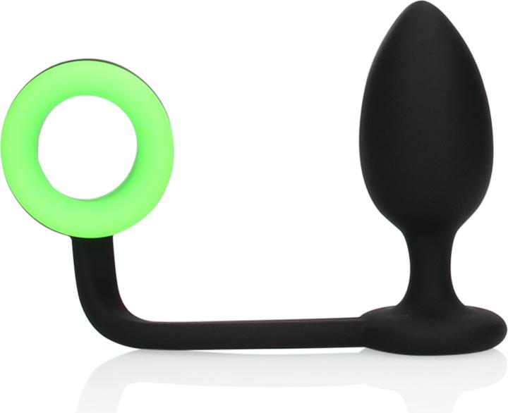 Immagine prodotto Ouch! Butt Plug with Cock Ring - GitD/Black