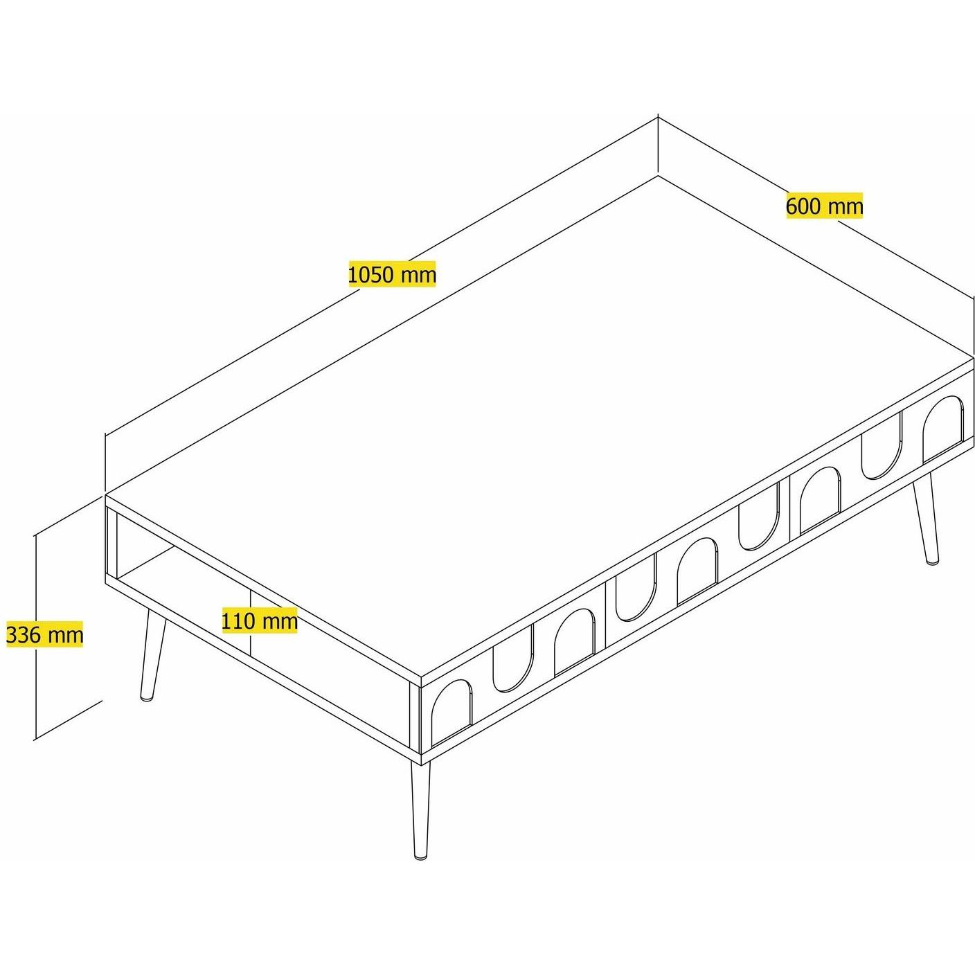 Thumbnail - Hanah Home, Couchtisch + Beistelltisch, Lyon (105 x 60 x 33.6 cm)