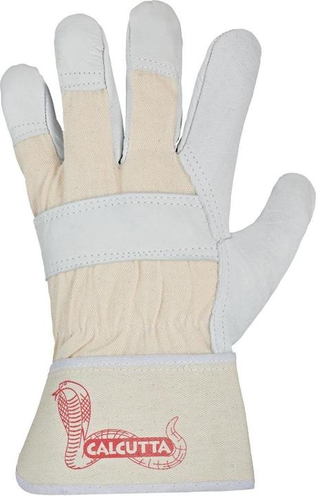 Actual product image Stronghand Glove CALCUTTA EN388 size 12 natural coloured cowhide double stitching rubberised cuff (12)