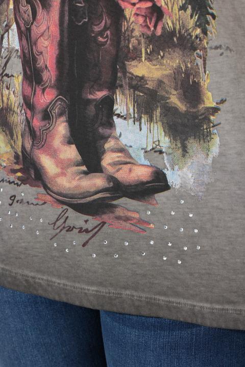 Produktbild Ulla Popken T-Shirt, Trachtenmotiv, Classic, Rundhals, Halbarm (62)