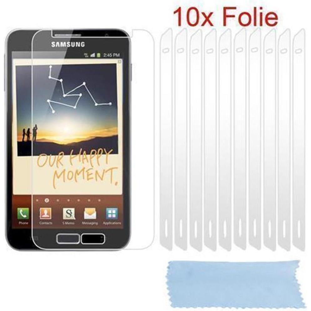 Cadorabo 10x Schutzfolie (1 Stück, Samsung Galaxy Note 2), Smartphone Schutzfolie, Weiss