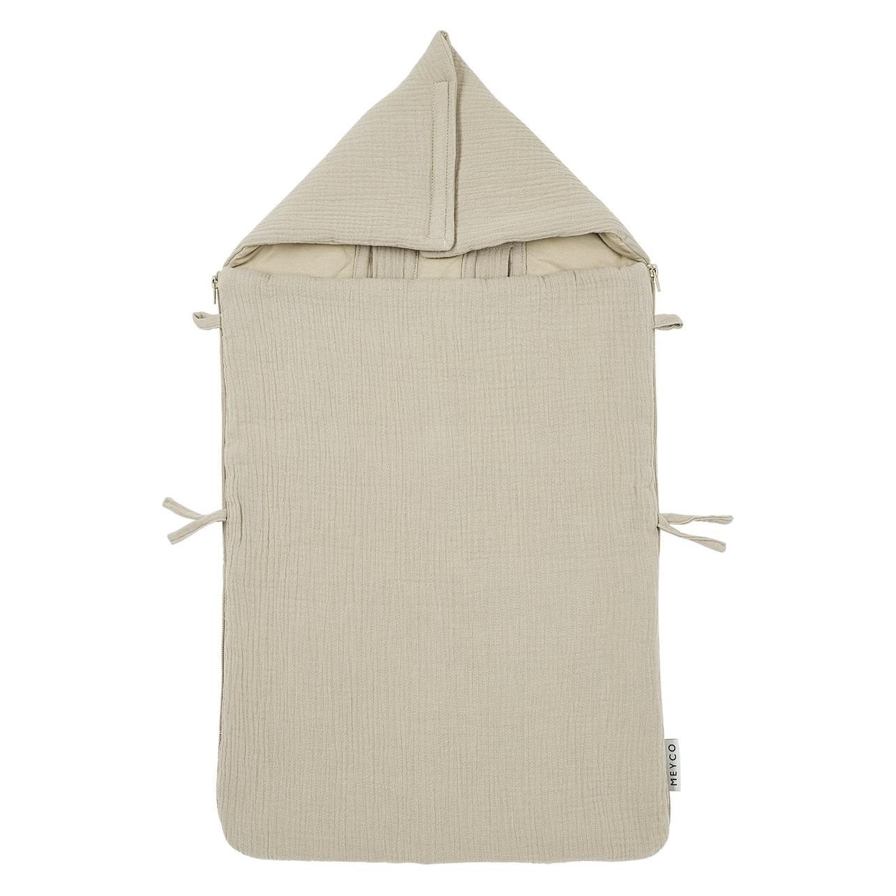 Meyco, Kinderwagen Voetenzak, Fusssack Pre-washed Musselin