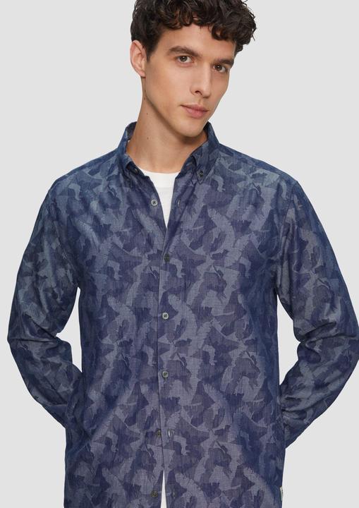 Actual product image S.Oliver Hemd Regular Fit: Leichtes Jacquard-Hemd mit Button-Down-Kragen (XL)