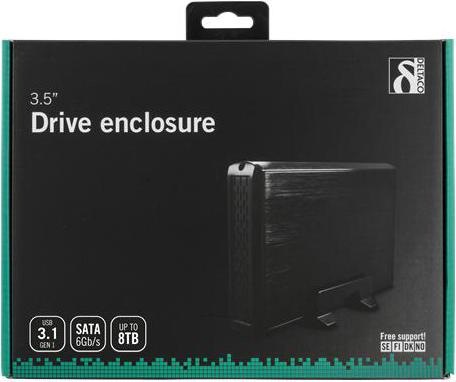 Actual product image Deltaco HDD case SATA 3.5 "USB 3.0, black (3.5")