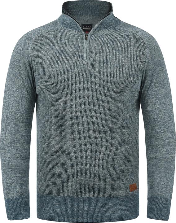 Actual product image Blend Ganbolf Men's Jumper Chunky Knit Pullover Troyer Made Of 100% Cotton With Zipper (L)
