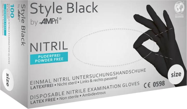 Ampri Einmalhandschuhe Nitril schwarz Gr.M (M)