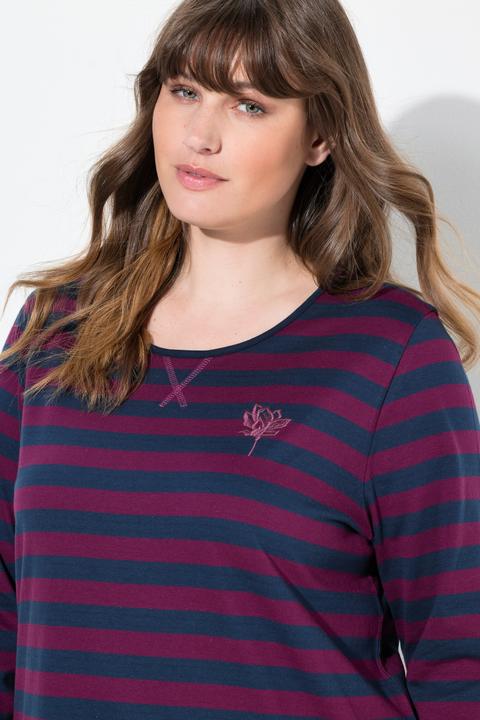 Produktbild Ulla Popken Shirt, Ringel, Rundhals, Langarm (54)