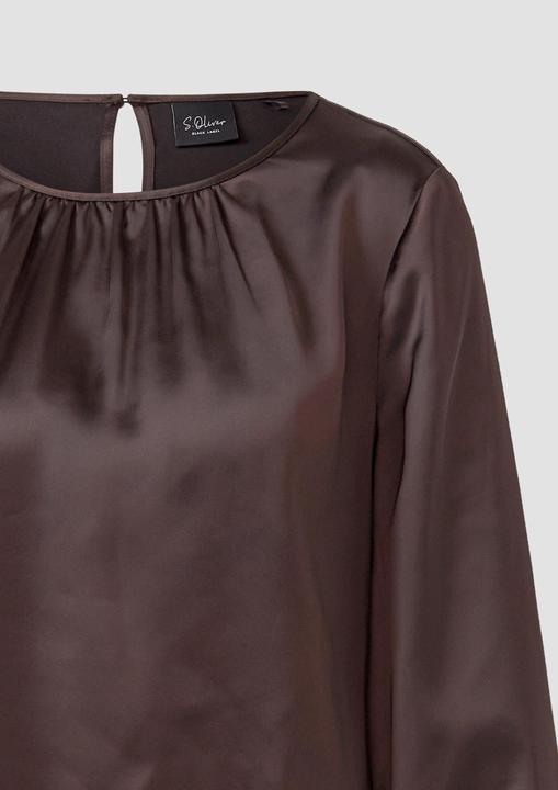 Immagine prodotto s.Oliver Bluse Satin-Bluse mit Binde-Detail am Saum (36)