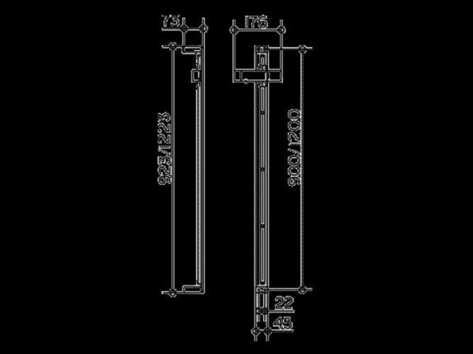 Actual product image Keuco Shower rail EDITION 11 900mm vc