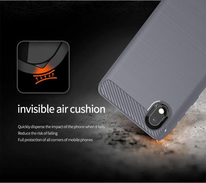 Immagine prodotto Cadorabo TPU Ultra sottile in acciaio inossidabile al carbonio Combi Cover (Samsung Galaxy A10e, Samsung Galaxy A20e)