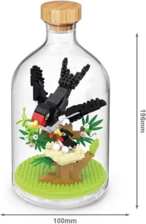 Actual product image Tinisu Schwalbe Bausteine Modell Figur Klemmbausteine Flasche Micro-Bricks