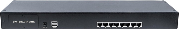 Produktbild Intellinet Modularer 8-Port KVM-Switch mit Cat5-/VGA-Schnittstelle Zur Verwendung mit Rackmount LCD-Konsole...