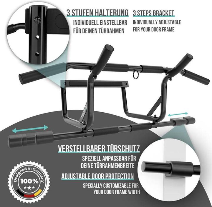 Produktbild Pullup & Dip Klimmzugstange  inkl. Klimmzug Band