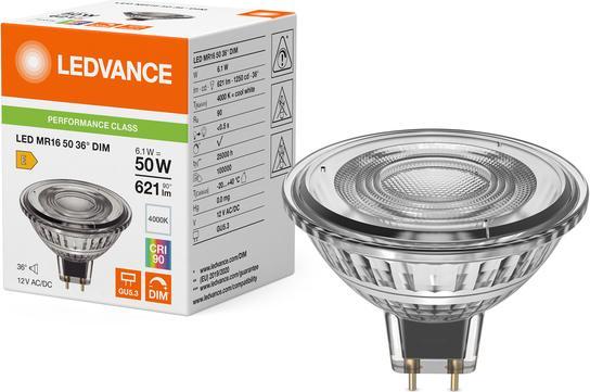 Image du produit Ledvance OSRAM LED MR16 50 36° DIM P 6.1W 940 (GU5.3, 6.10 W, 621 lm, 1 x, E)