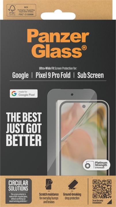 Produktbild PanzerGlass Ultra-Wide Fit (1 Stück, Google Pixel 9 Pro Fold, Google Pixel 9 Pro, Google Pixel 9)
