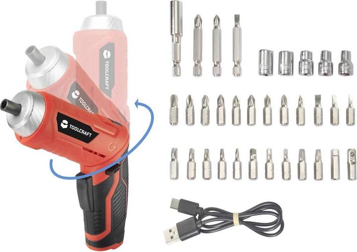 Produktbild Toolcraft TO-7870758 Akku-Schnellbauschrauber 3.7V 1500 mAh Li-Ion inkl. Koffer