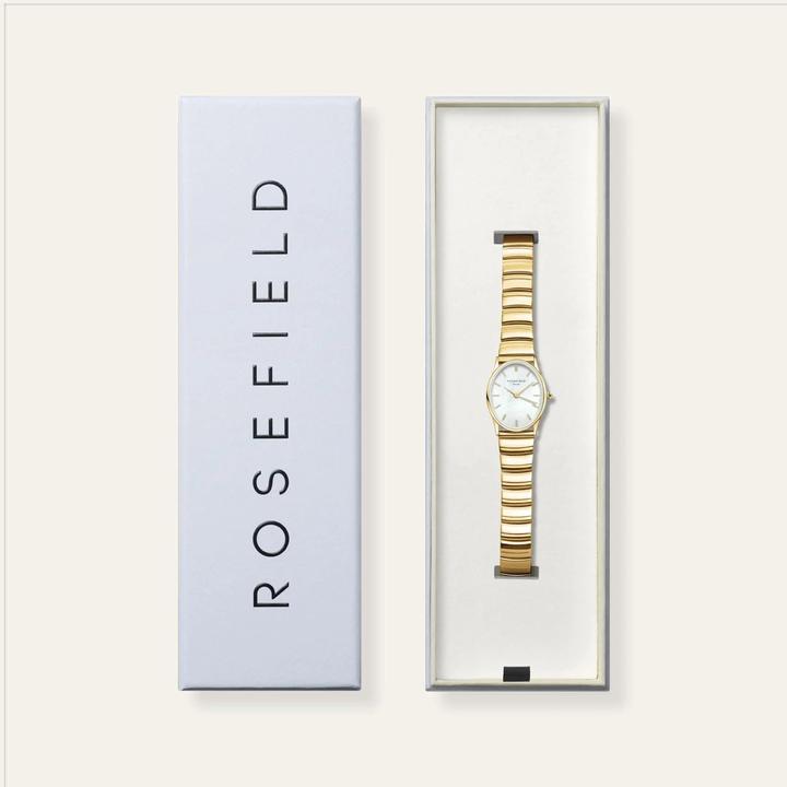 Immagine prodotto Rosefield - The Oval White MOP Half-Moon Steel Gold OVWGSG-OV16 (Orologio da polso analogico)