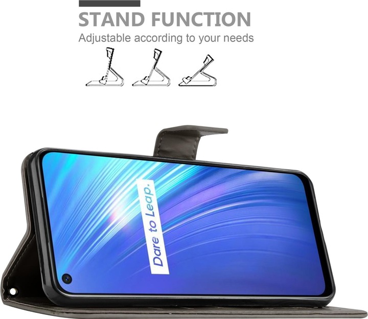 Actual product image Cadorabo Flower Book Case for Realme 6 4G / 6s (Realme 6, Realme 6s)
