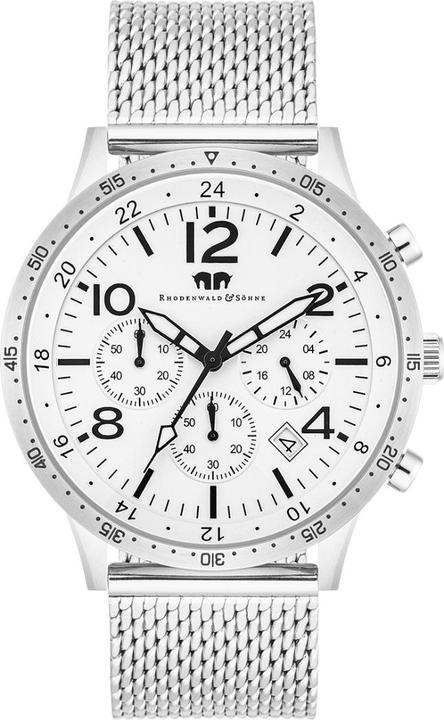 Actual product image Men's chronograph Flight Captain stainless steel silver - 34406 (Chronograph, 43.80 mm)
