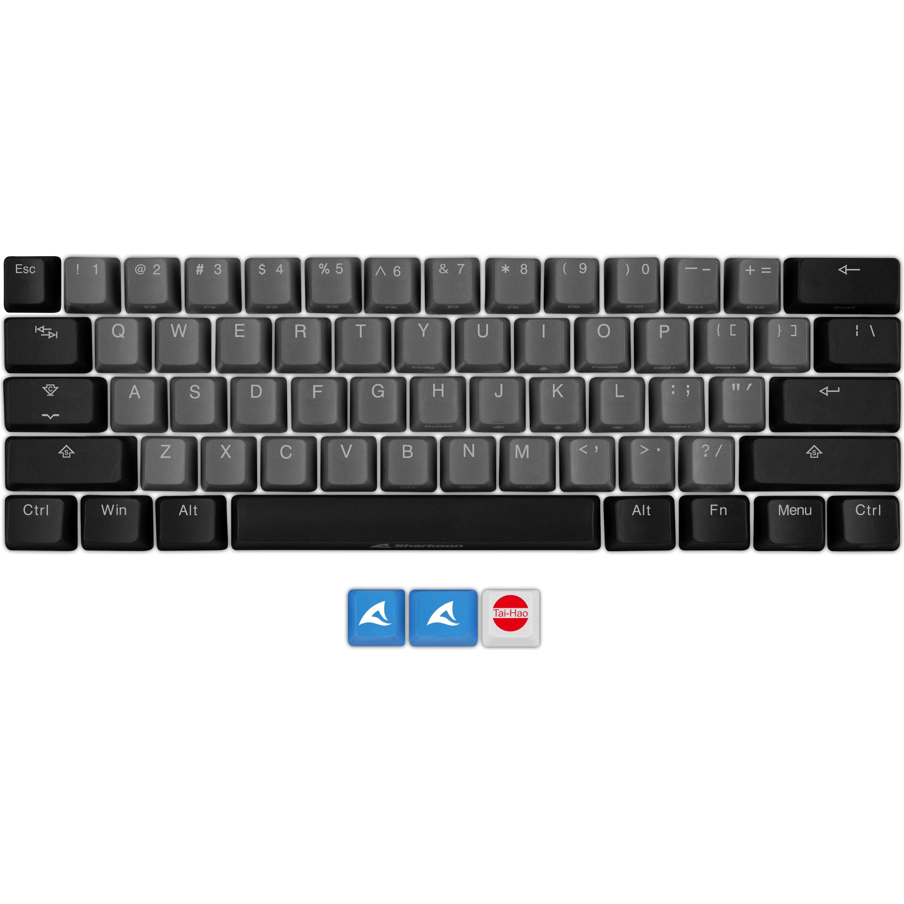 Sharkoon SAC20 S4 PBT ANSI US, Keycaps, Schwarz
