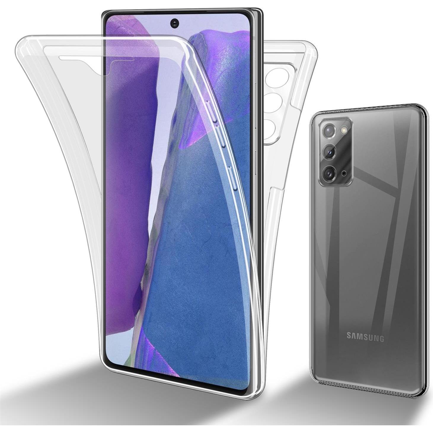 Cadorabo TPU 360 Grad Case Cover (Samsung Galaxy Note 20), Smartphone Hülle, Transparent