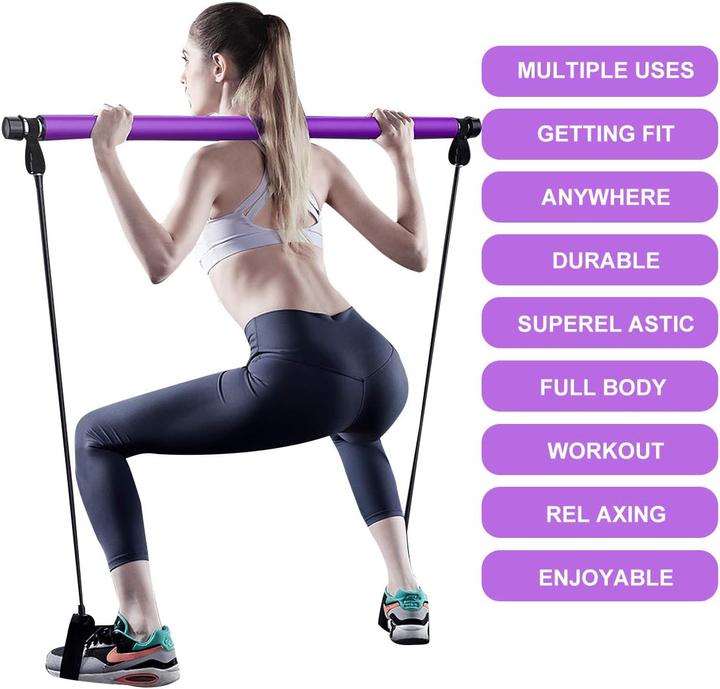Image du produit Surplex Pilates Bar Kit mit Widerstandsband für Ganzkörpertraining