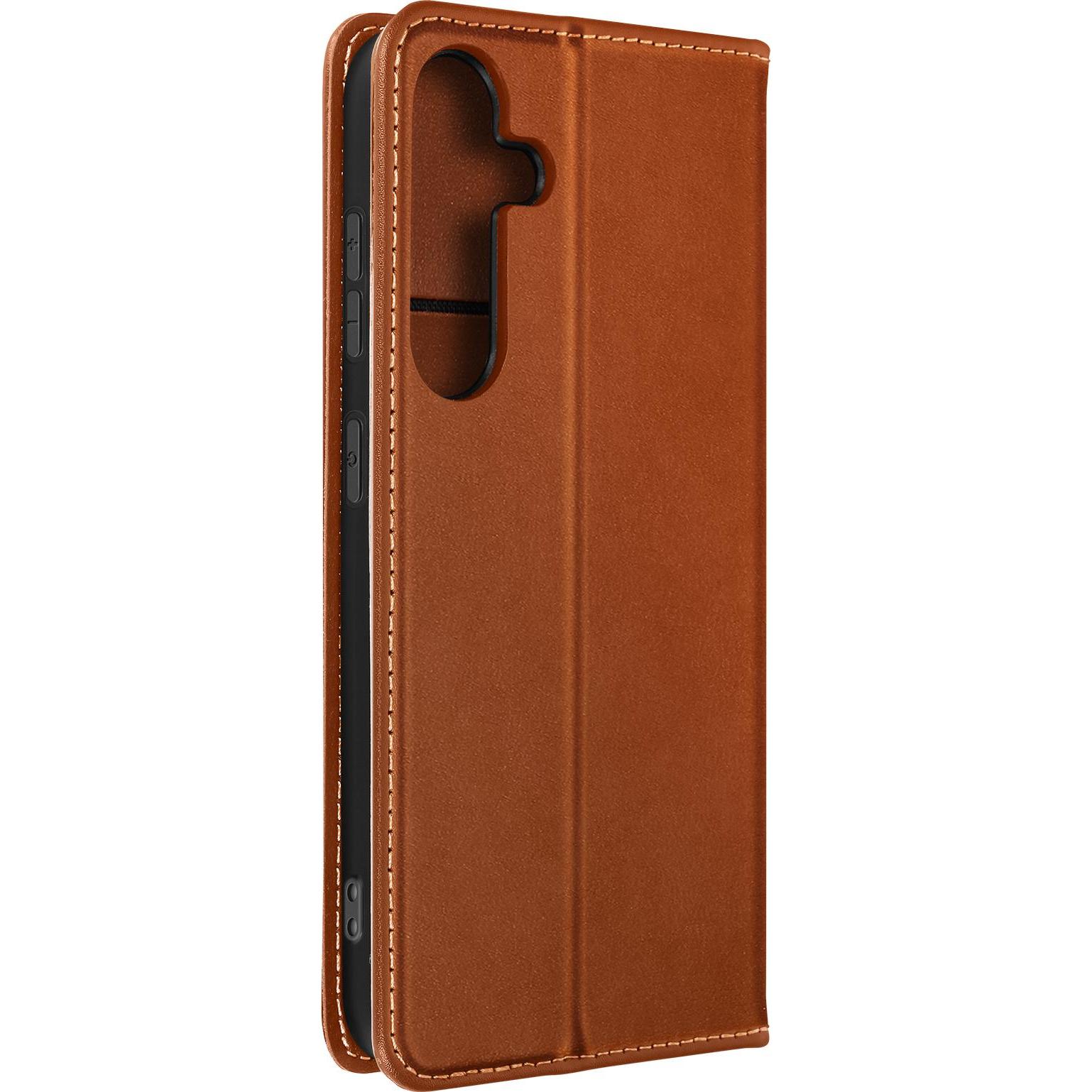 Thumbnail - Avizar Leather Calf Cover Series (Samsung Galaxy S24), Smartphone Hülle, Braun