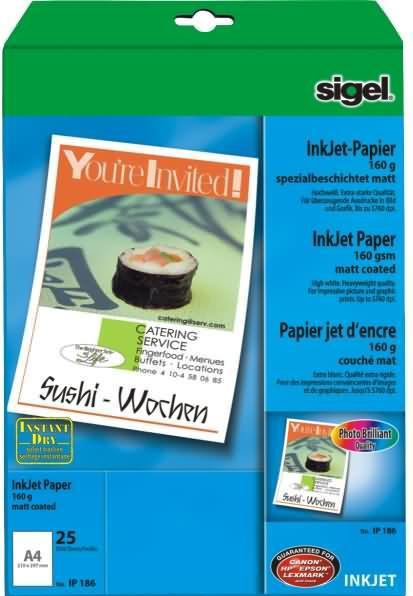 Image du produit Sigel Jet d'encre professionnel (160 g/m², A4, 25 x)