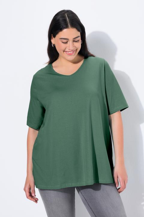 Actual product image Ulla Popken Essential V-Neck Stretch Tee (58)