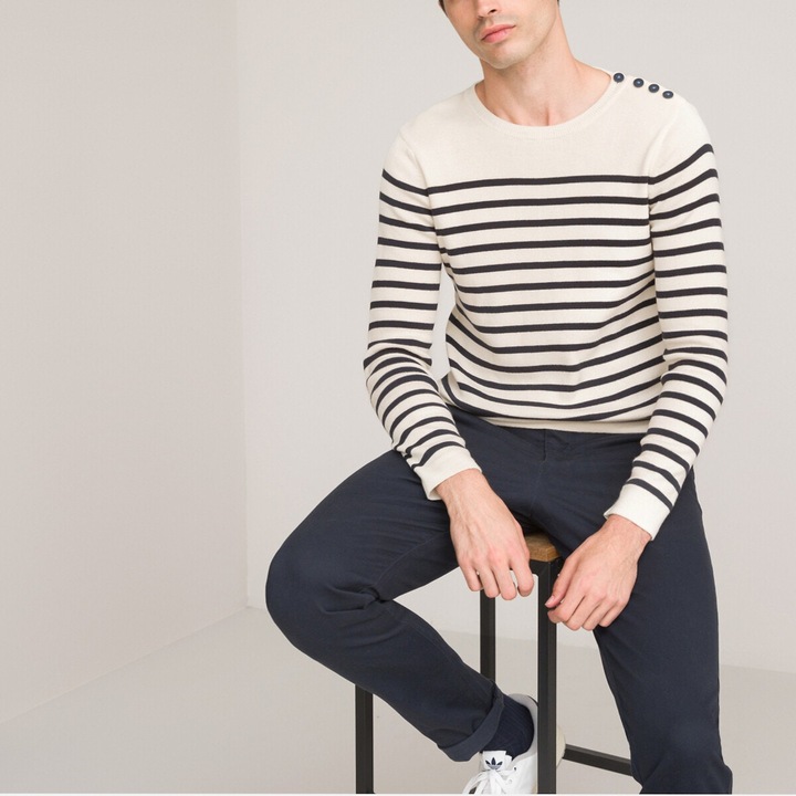 Image du produit La Redoute Collections Pull marin en coton biologique (XL)