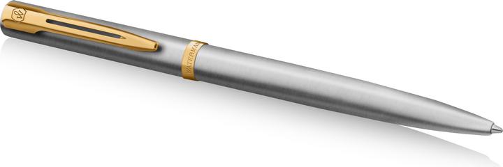 Actual product image Waterman Kugelschreiber IMPRESSION Stainless SteelGT M Blau Geschenkbox (Gold, Silver, 1x)