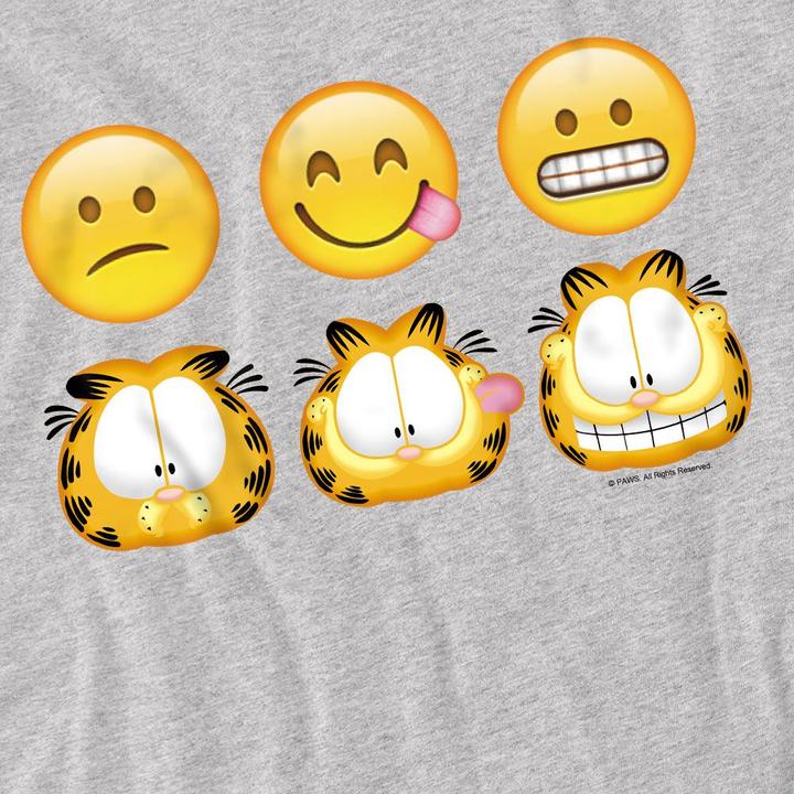 Actual product image Garfield Mens Emoji T-Shirt (4XL)