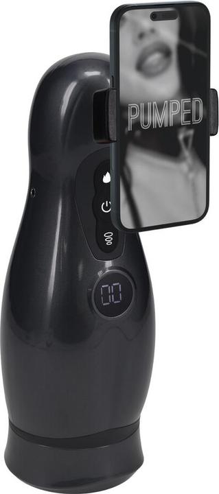 Image du produit Shots Virtuo - Suction and Vibration Masturbator Pump with Phone Attachment - Gun Metal