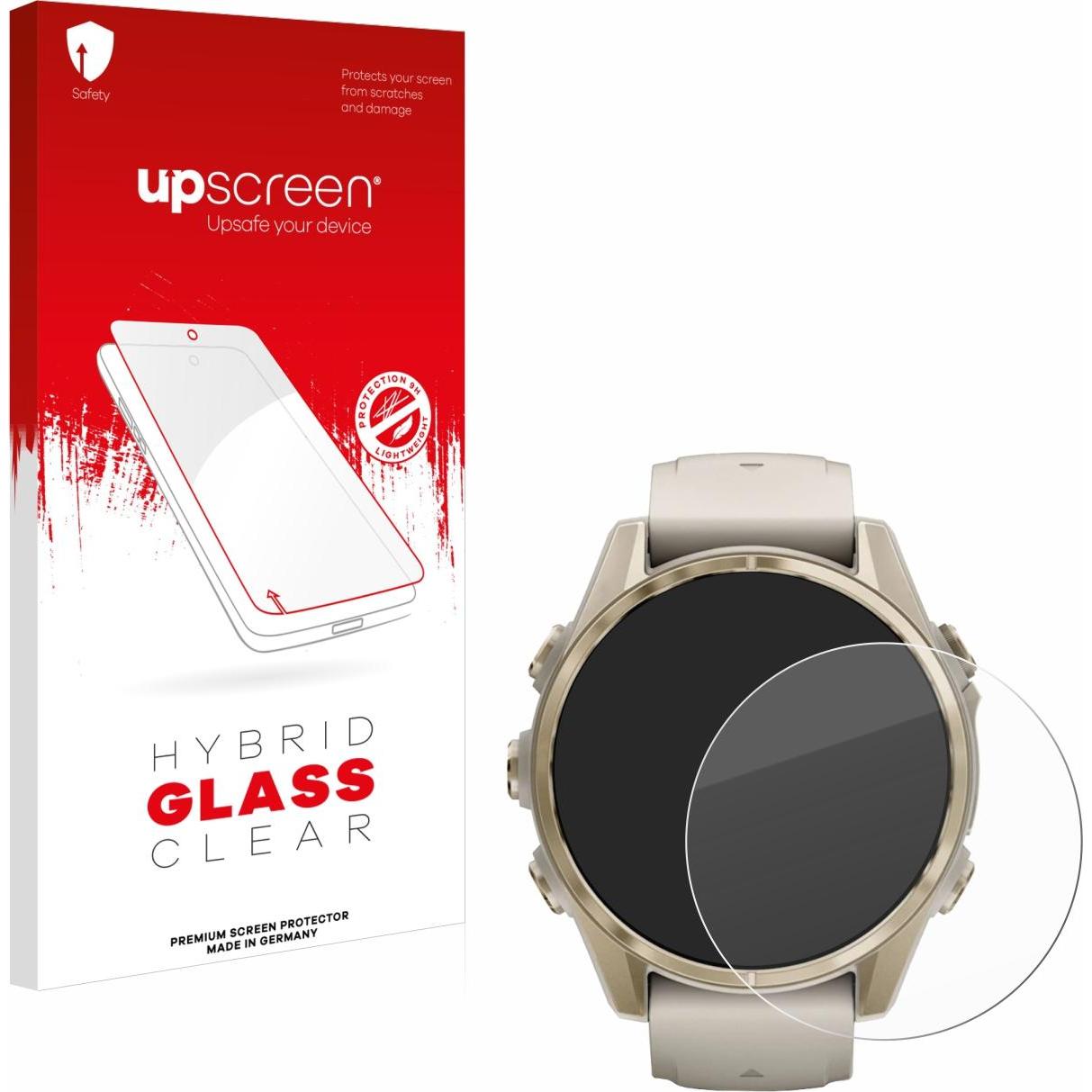 upscreen Schutzglas Schutzfolie Glas Folie Displayschutz klar, Smartwatch Schutzfolie, Transparent