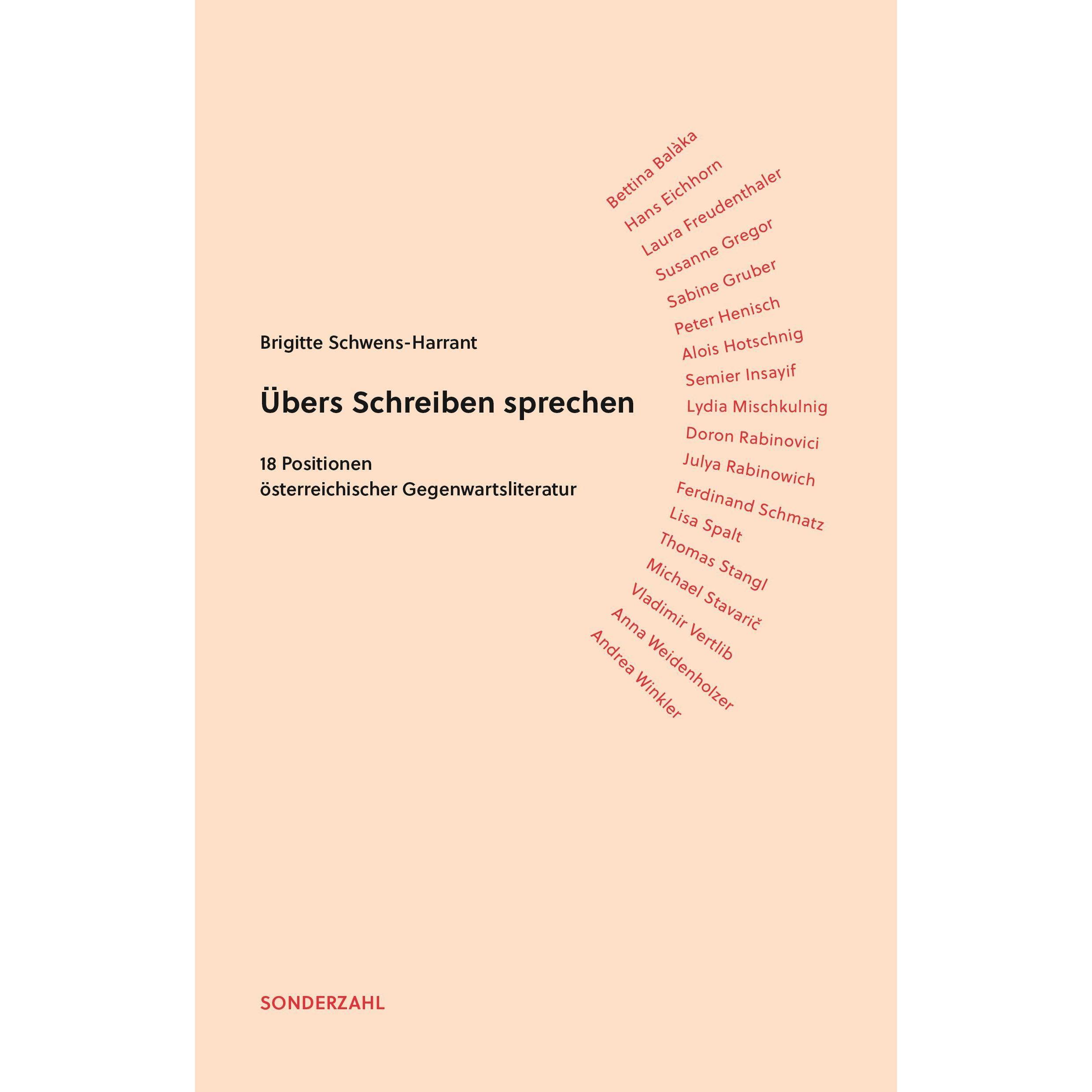 Übers Schreiben sprechen, Belletristik von Brigitte Schwens-Harrant