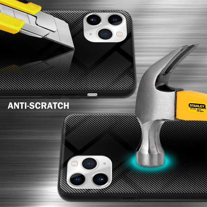 Productafbeelding Cadorabo TPU gestreepte glasplaat (Apple iPhone 11 Pro)